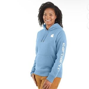 Carhartt Relaxed Midweight spring sky blue hoodie XL 16-18